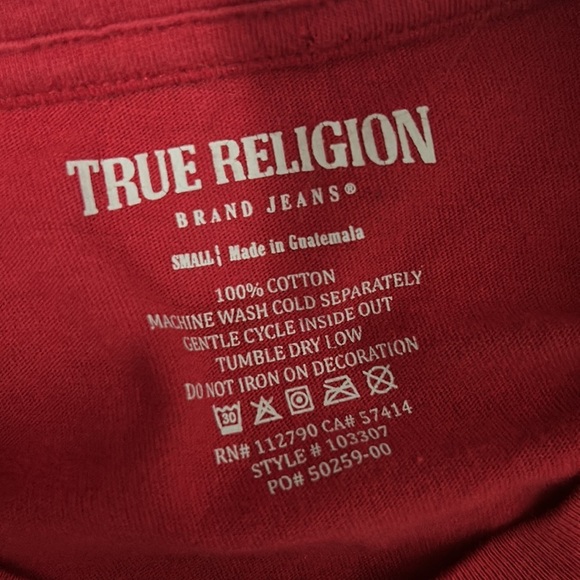 Vintage True Religion Red Short Sleeve Shirt - Picture 3 of 3